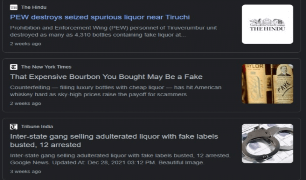 Fake Liquor, Original bottle: Solving for Counterfeiting using Crypto codes